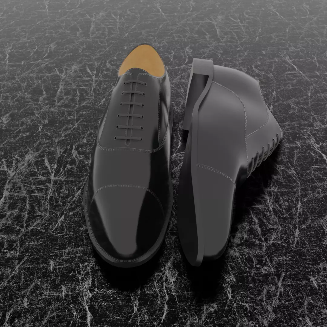 CLASSIC MENS 3D SHOES Free low-poly 3D model_3