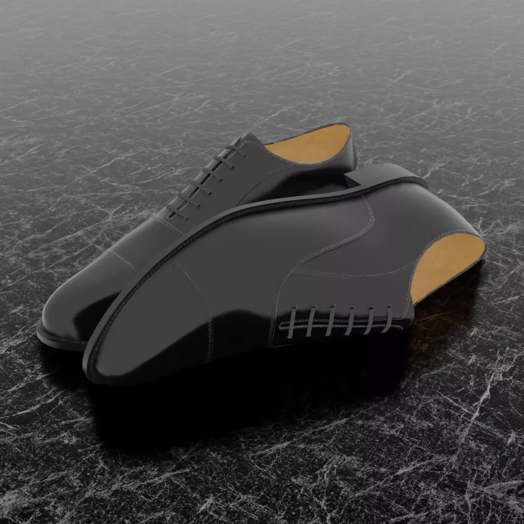 CLASSIC MENS 3D SHOES Free low-poly 3D model_1