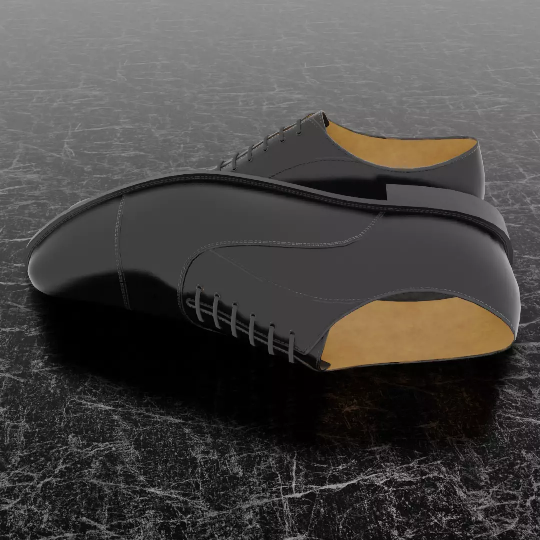 CLASSIC MENS 3D SHOES Free low-poly 3D model_7