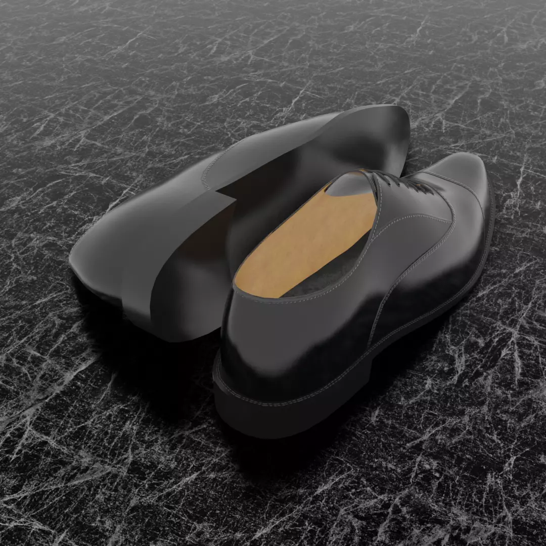 CLASSIC MENS 3D SHOES Free low-poly 3D model_5