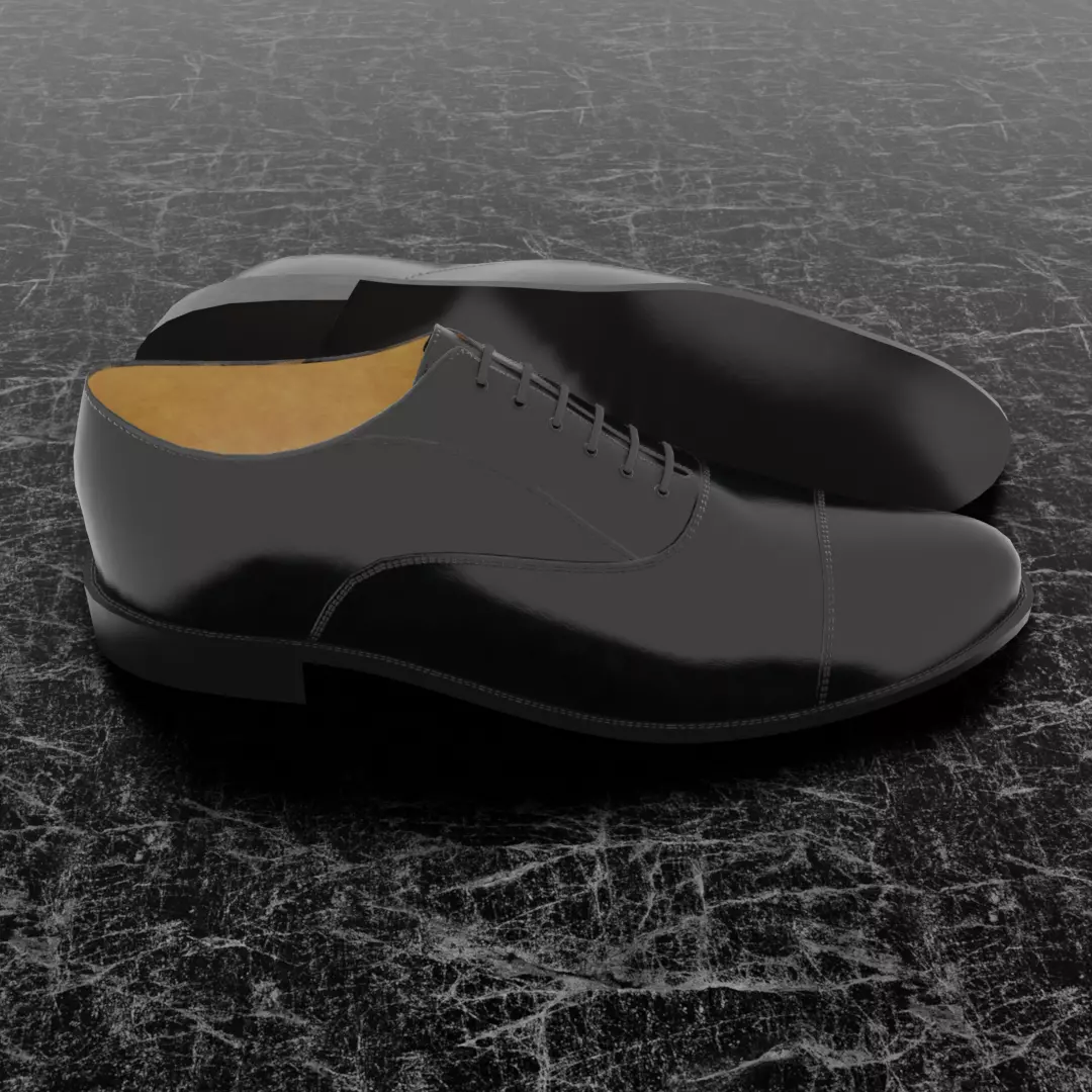 CLASSIC MENS 3D SHOES Free low-poly 3D model_4