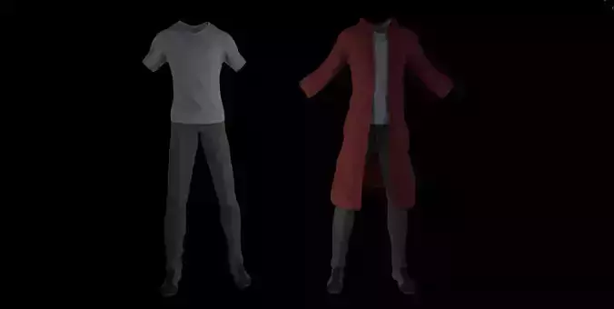 Anime Style Pant T-shirt and Hoodie Clothing for Men