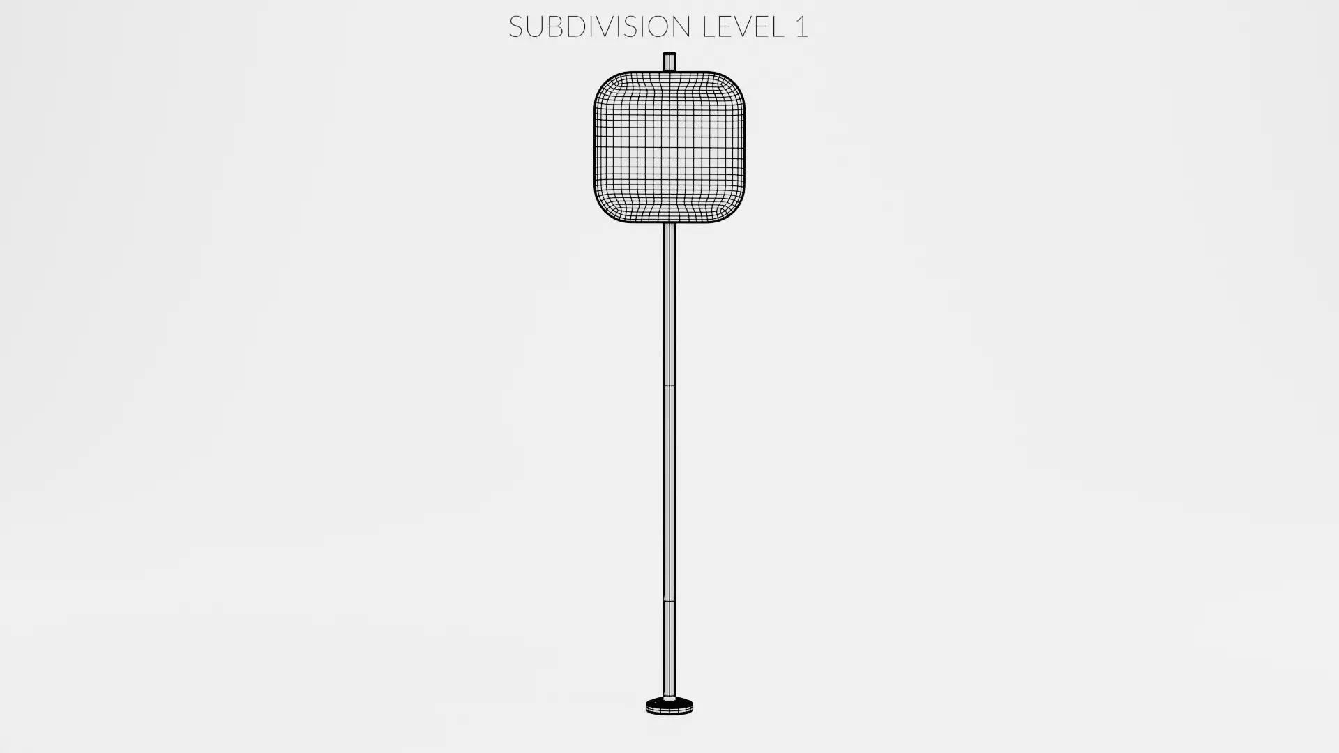 Bus Stop Sign Low-poly 3D model_9