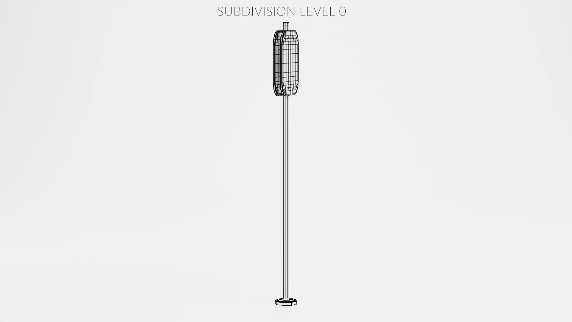 Bus Stop Sign Low-poly 3D model_10