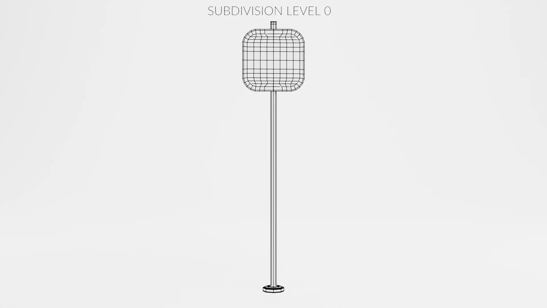 Bus Stop Sign Low-poly 3D model_8