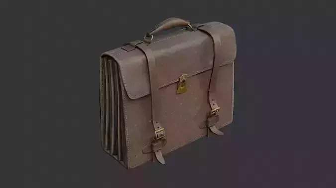 Vintage Saddle Leather Briefcase