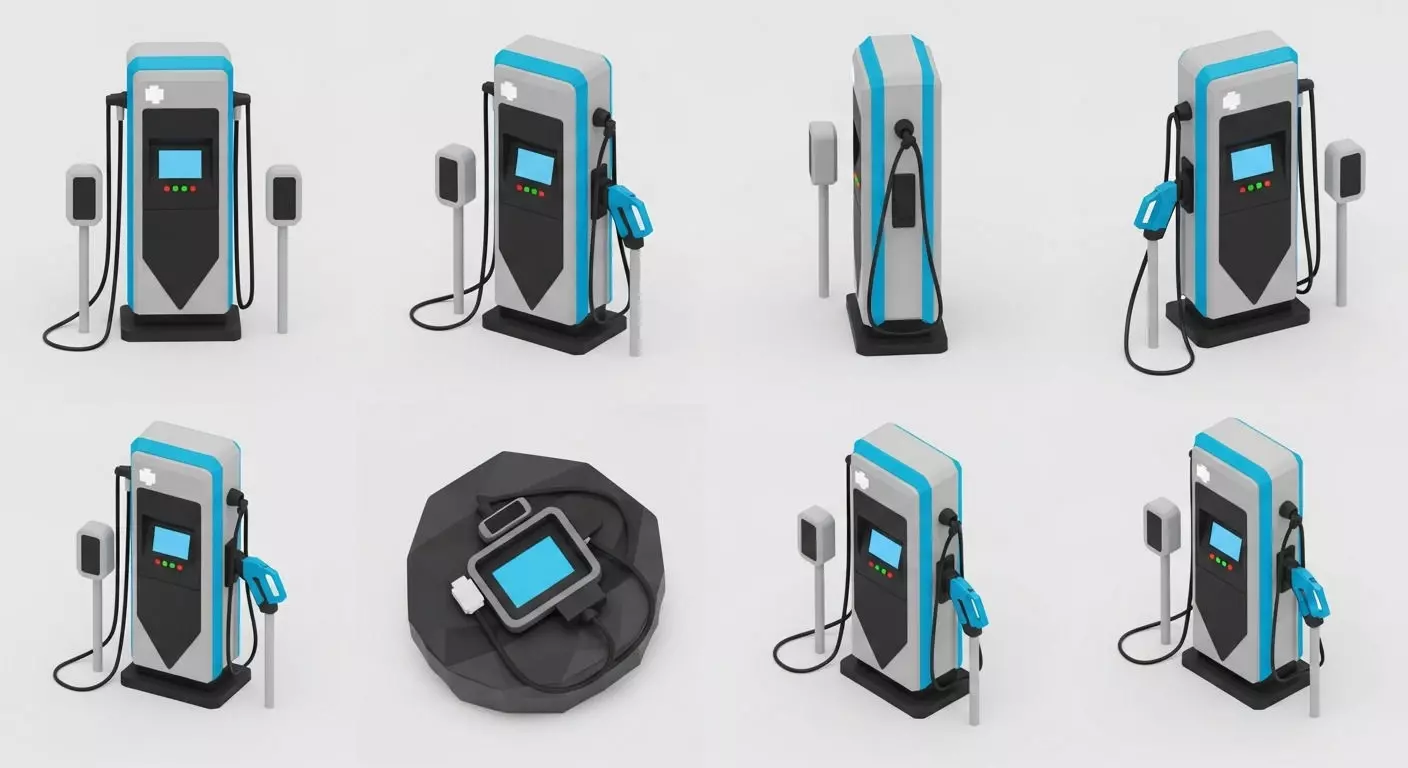 Low Poly Gas Pump 3D Model Low-poly 3D model_0