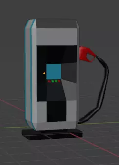 Low Poly Gas Pump 3D Model Low-poly 3D model_4