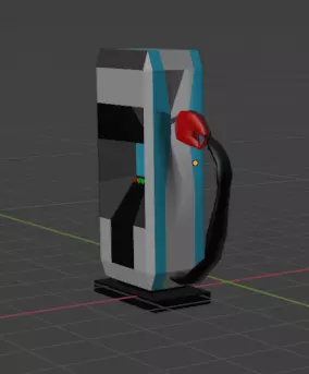 Low Poly Gas Pump 3D Model Low-poly 3D model_2