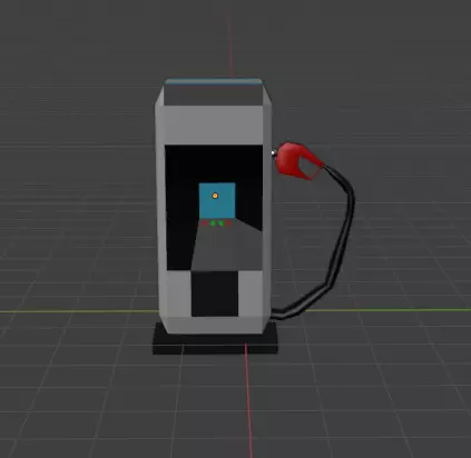 Low Poly Gas Pump 3D Model Low-poly 3D model_1