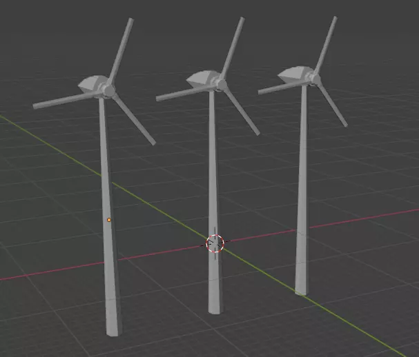 Low Poly Wind Turbine 3D Model Low-poly 3D model_5