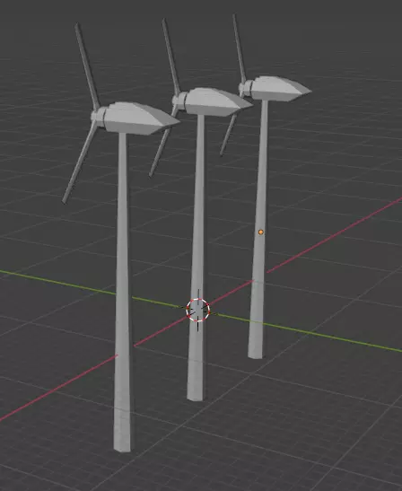 Low Poly Wind Turbine 3D Model Low-poly 3D model_3