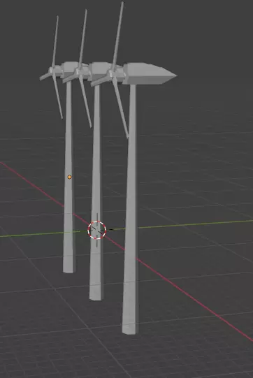 Low Poly Wind Turbine 3D Model Low-poly 3D model_2