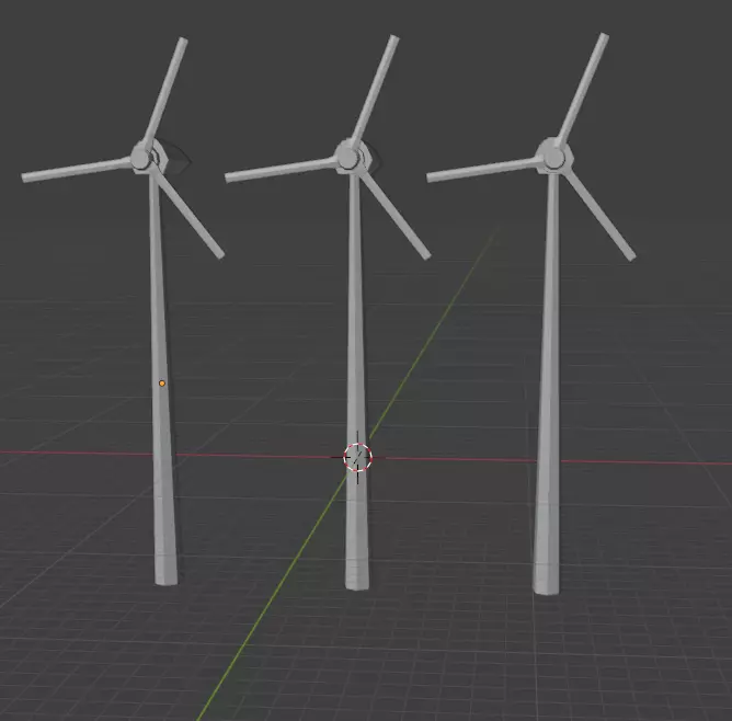 Low Poly Wind Turbine 3D Model Low-poly 3D model_1