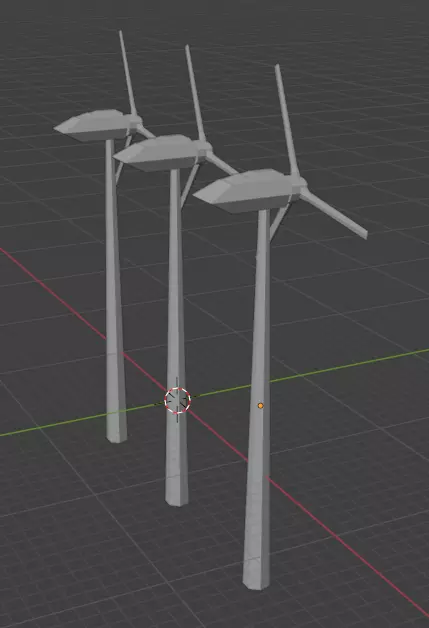 Low Poly Wind Turbine 3D Model Low-poly 3D model_4