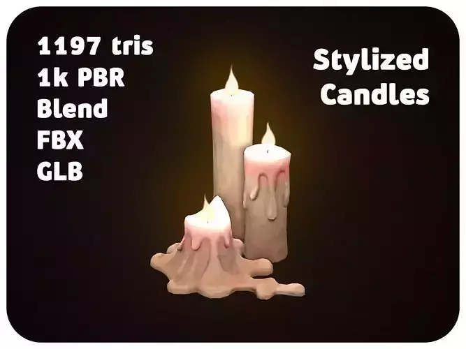 Stylized Candle Small Set