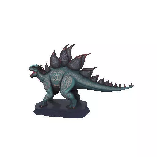 2664Gothic Roaring Stegosaurus Dinosaur 3D Model Halloween 3D print model_22