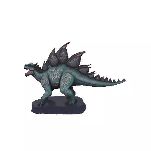 2664Gothic Roaring Stegosaurus Dinosaur 3D Model Halloween 3D print model_23