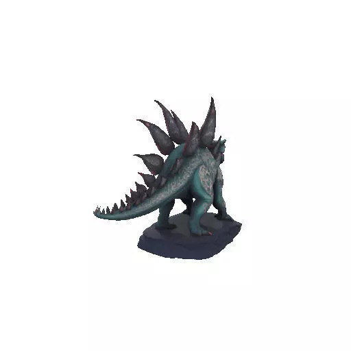 2664Gothic Roaring Stegosaurus Dinosaur 3D Model Halloween 3D print model_13