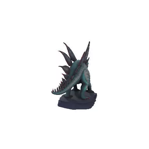 2664Gothic Roaring Stegosaurus Dinosaur 3D Model Halloween 3D print model_14