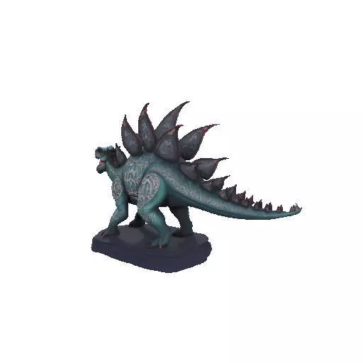 2664Gothic Roaring Stegosaurus Dinosaur 3D Model Halloween 3D print model_20