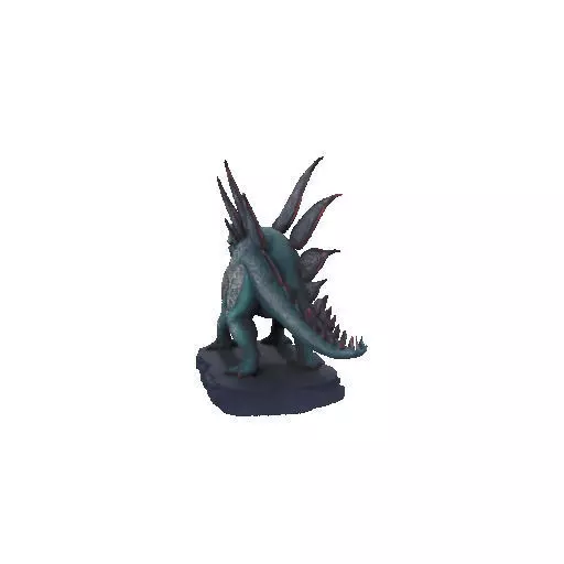2664Gothic Roaring Stegosaurus Dinosaur 3D Model Halloween 3D print model_17