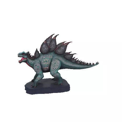 2664Gothic Roaring Stegosaurus Dinosaur 3D Model Halloween 3D print model_24
