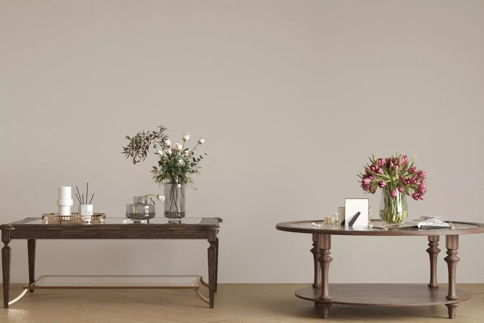  glass coffee table 3D model_2