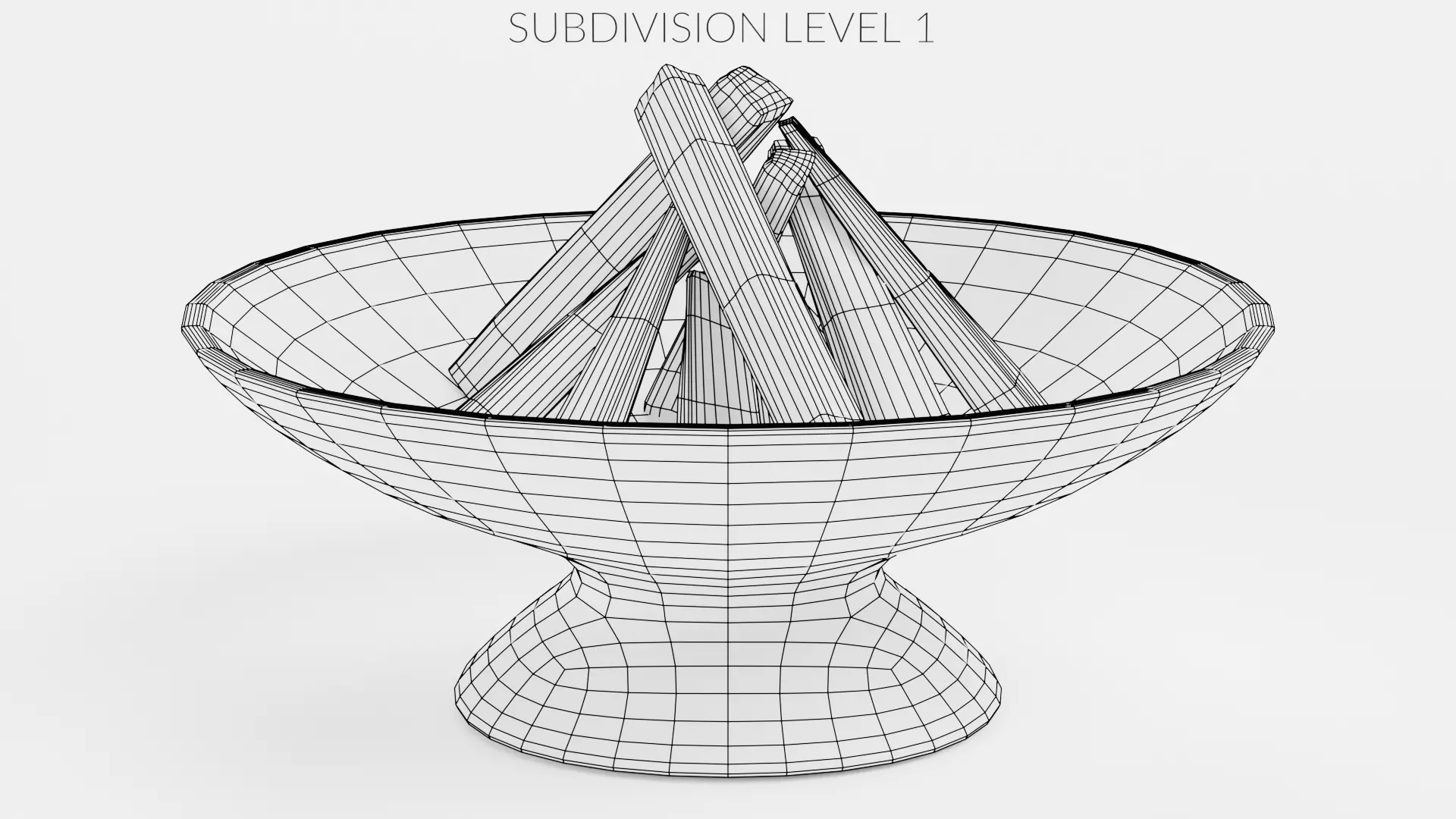 -Fire Pit V1- Low-poly 3D model_8