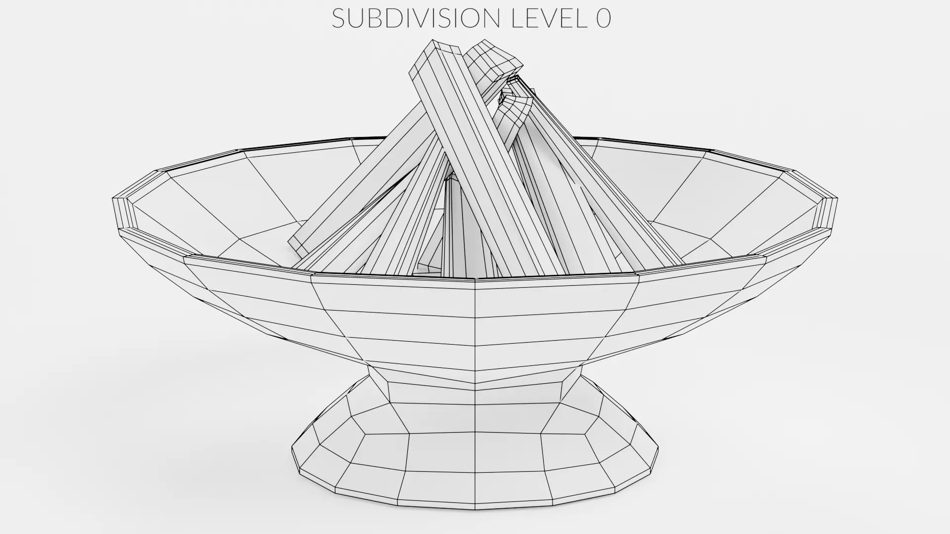 -Fire Pit V1- Low-poly 3D model_7