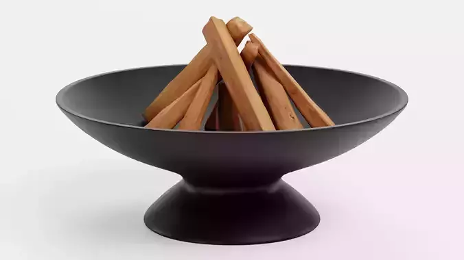 -Fire Pit V1- Low-poly 3D model