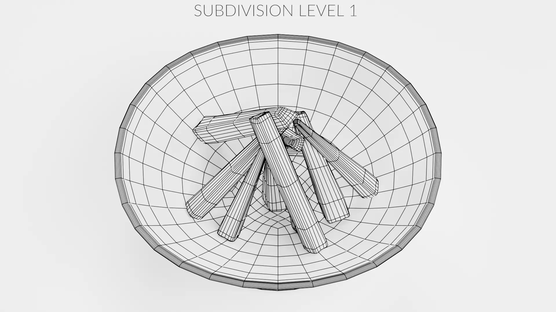 -Fire Pit V1- Low-poly 3D model_10