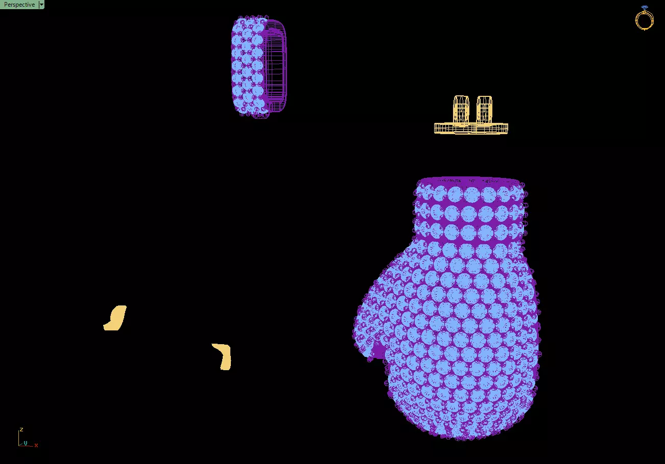 Custom Boxing gloves Pendant - Boxing gloves Necklace  3D print model_16