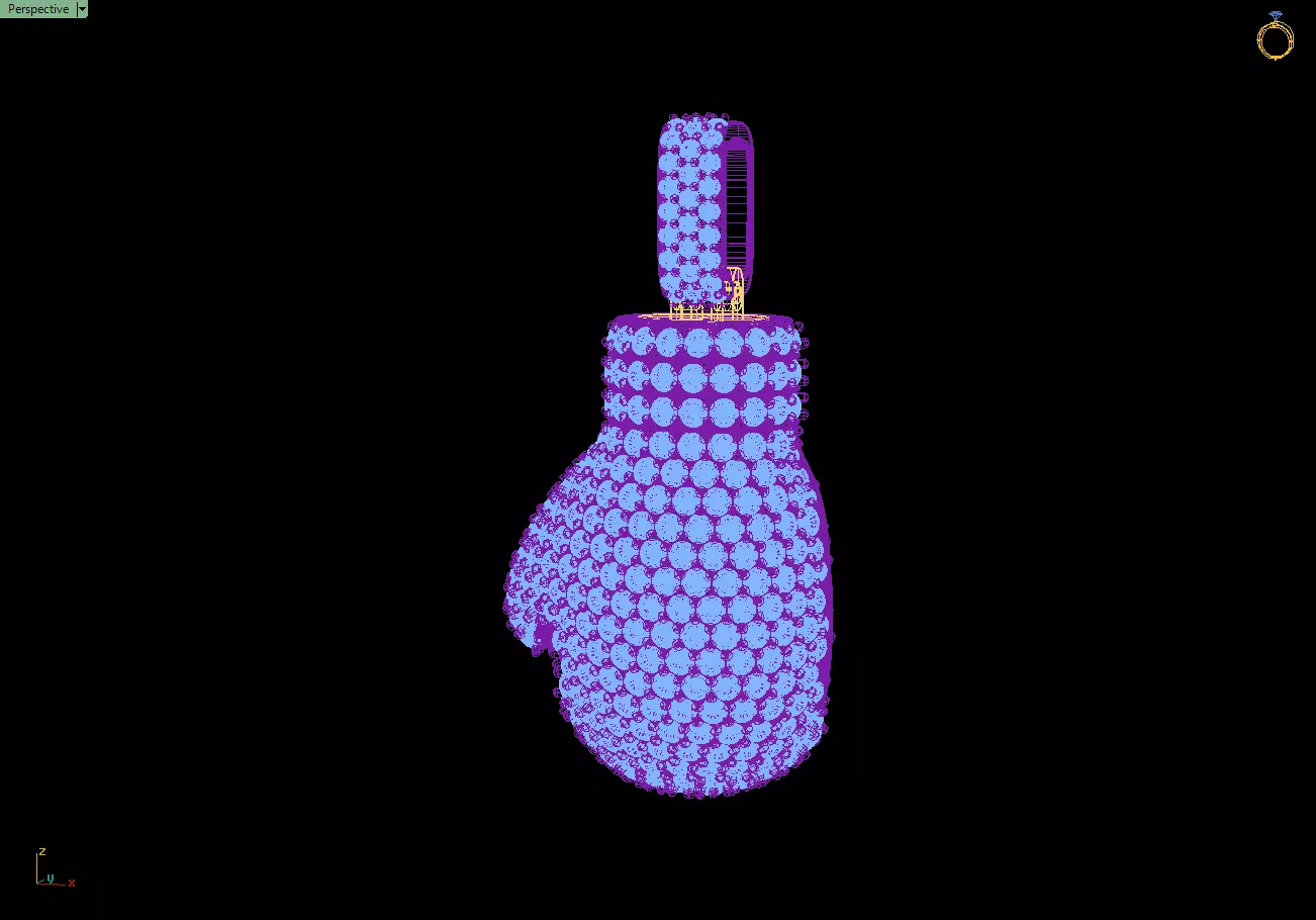 Custom Boxing gloves Pendant - Boxing gloves Necklace  3D print model_14