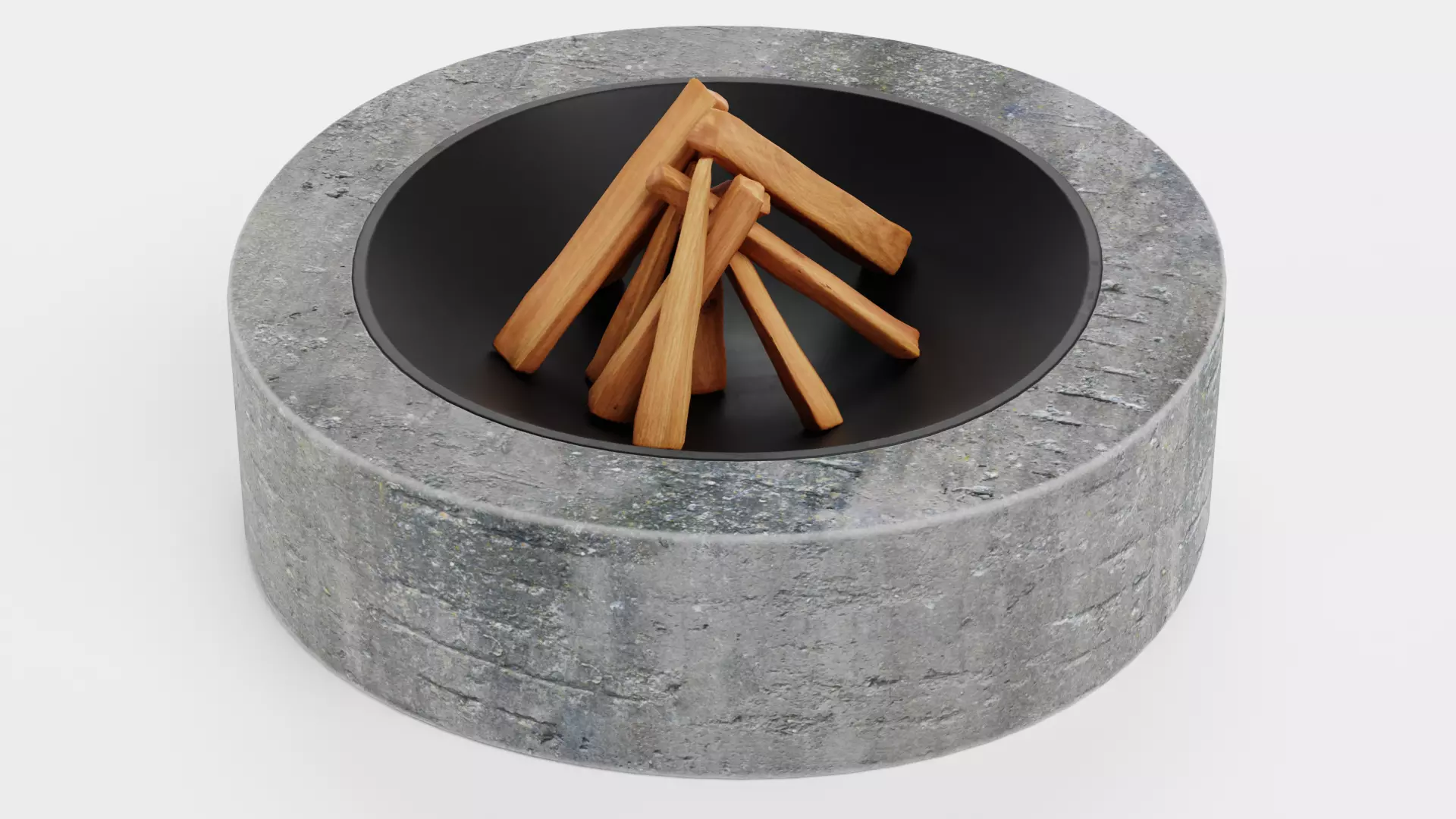 -Fire Pit V3- Low-poly 3D model_3