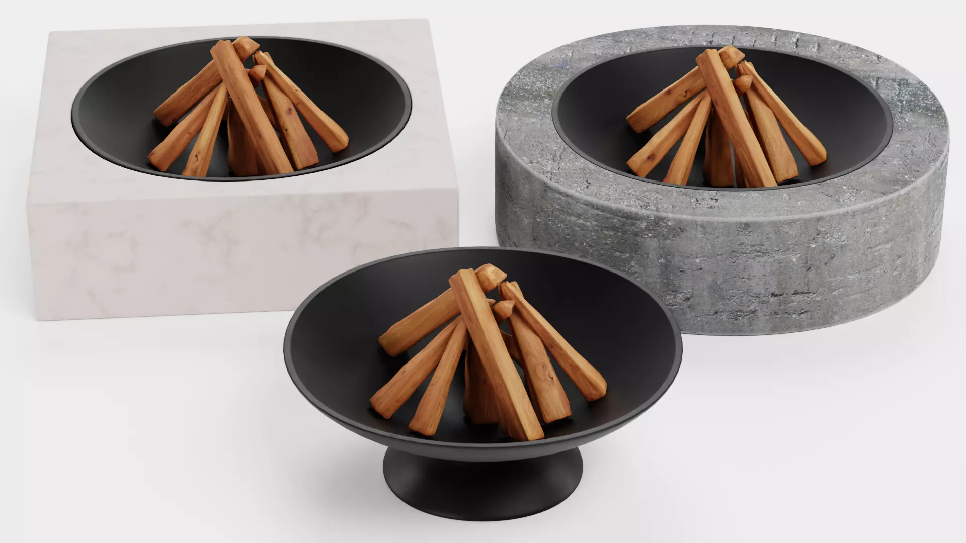 -Fire Pits- Low-poly 3D model_1