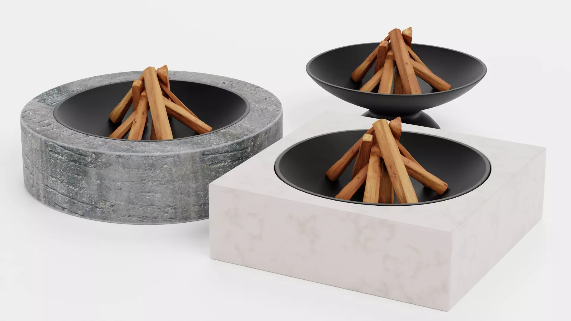 -Fire Pits- Low-poly 3D model_4