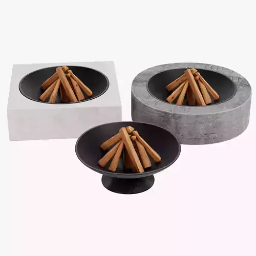 -Fire Pits- Low-poly 3D model -Fire Pits- Low-poly 3D model