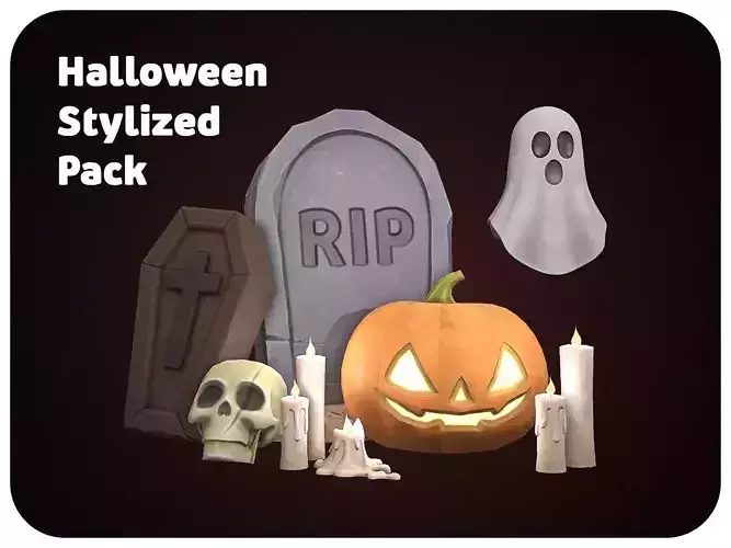 Stylized Halloween Props Pack