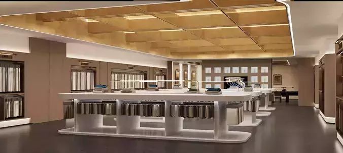 Clothing and textile fabric store