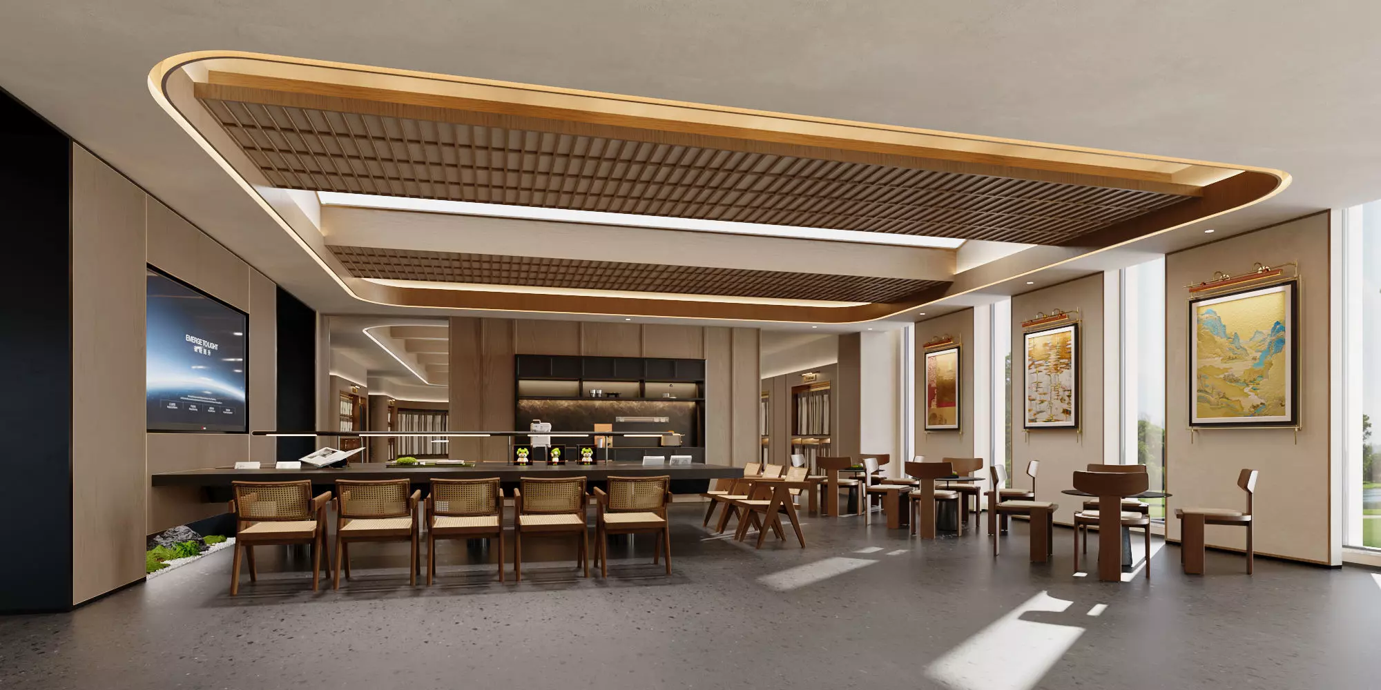 Clothing and textile fabric store 3D model_4