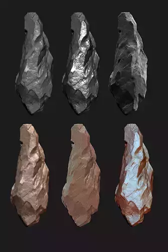 Rock different colored rocks Free 3D model