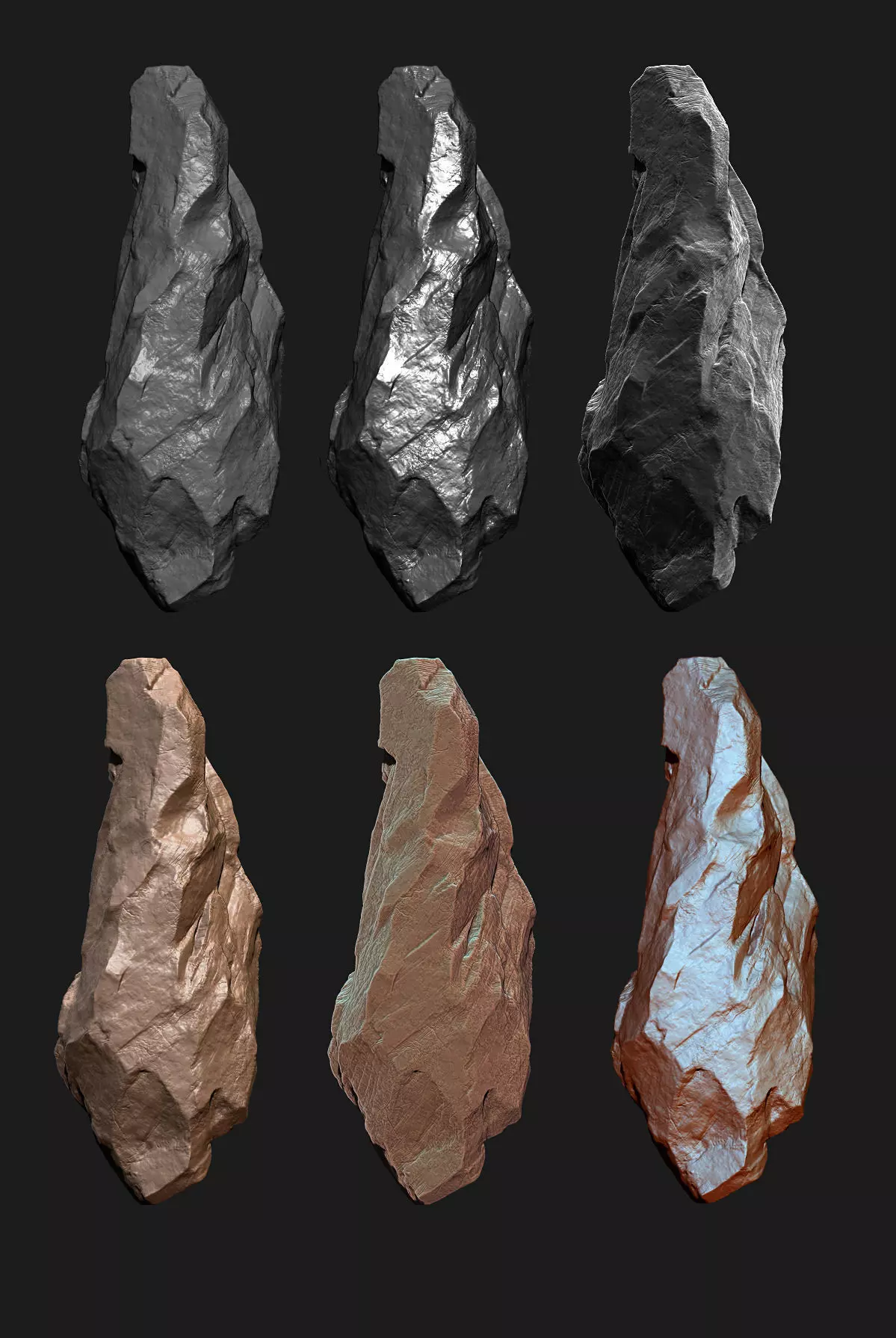 Rock different colored rocks Free 3D model