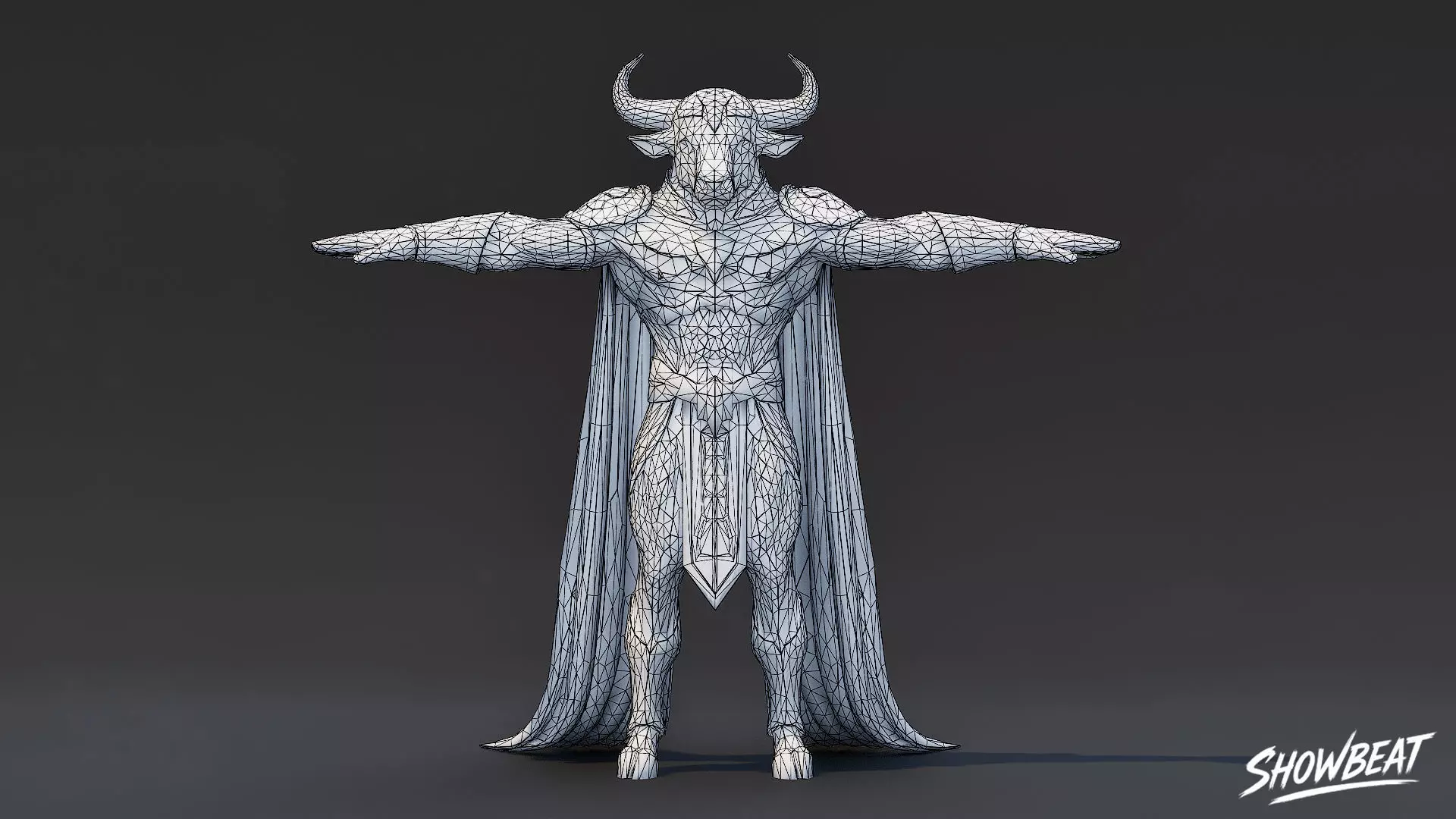 Complete Minotaur T-Pose Pack Low-poly 3D model_28