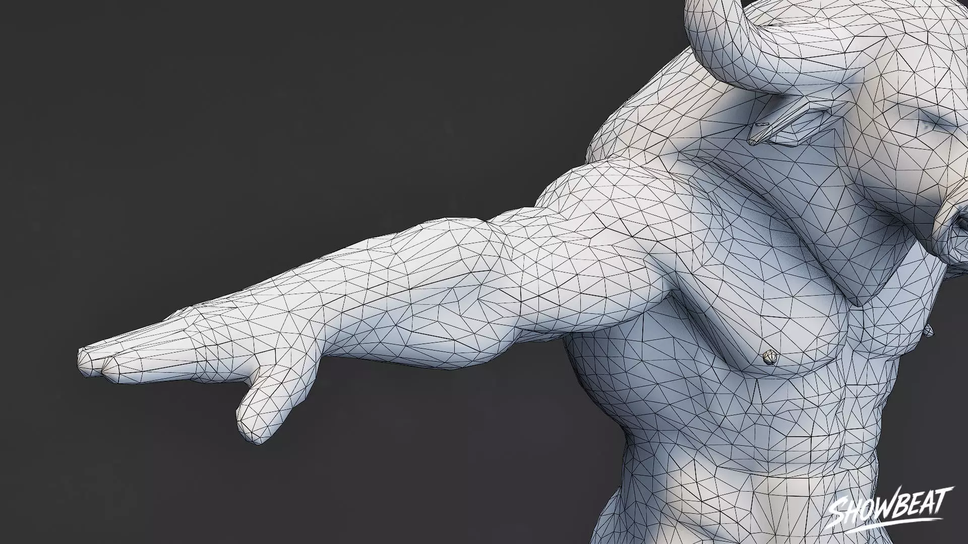 Complete Minotaur T-Pose Pack Low-poly 3D model_32