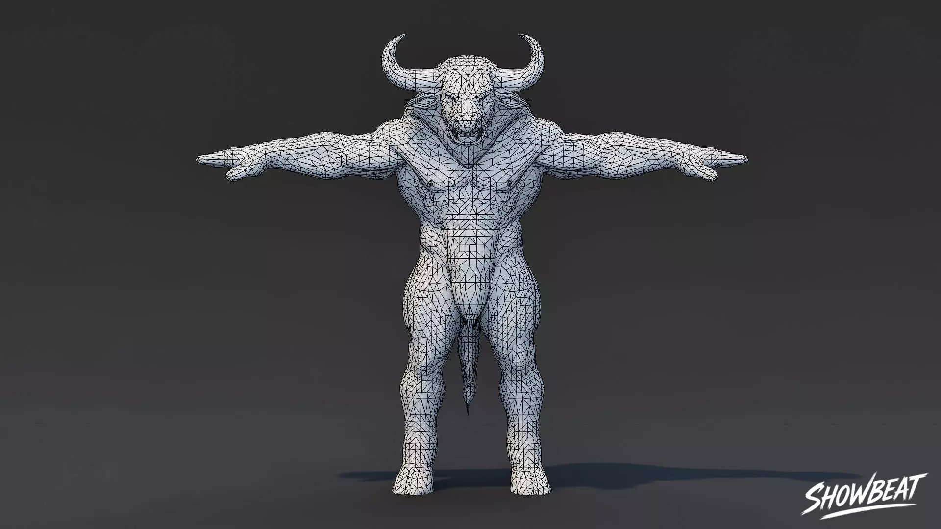 Complete Minotaur T-Pose Pack Low-poly 3D model_26
