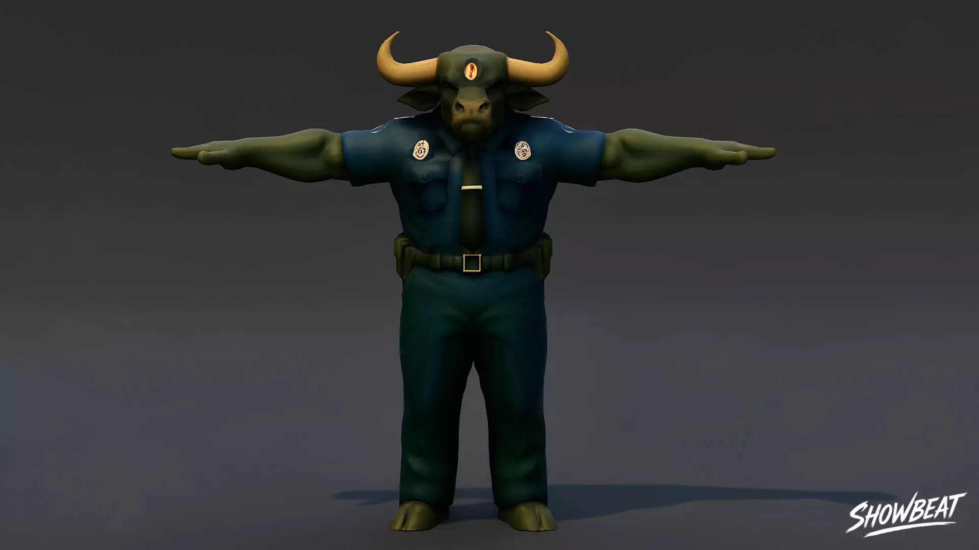 Complete Minotaur T-Pose Pack Low-poly 3D model_22