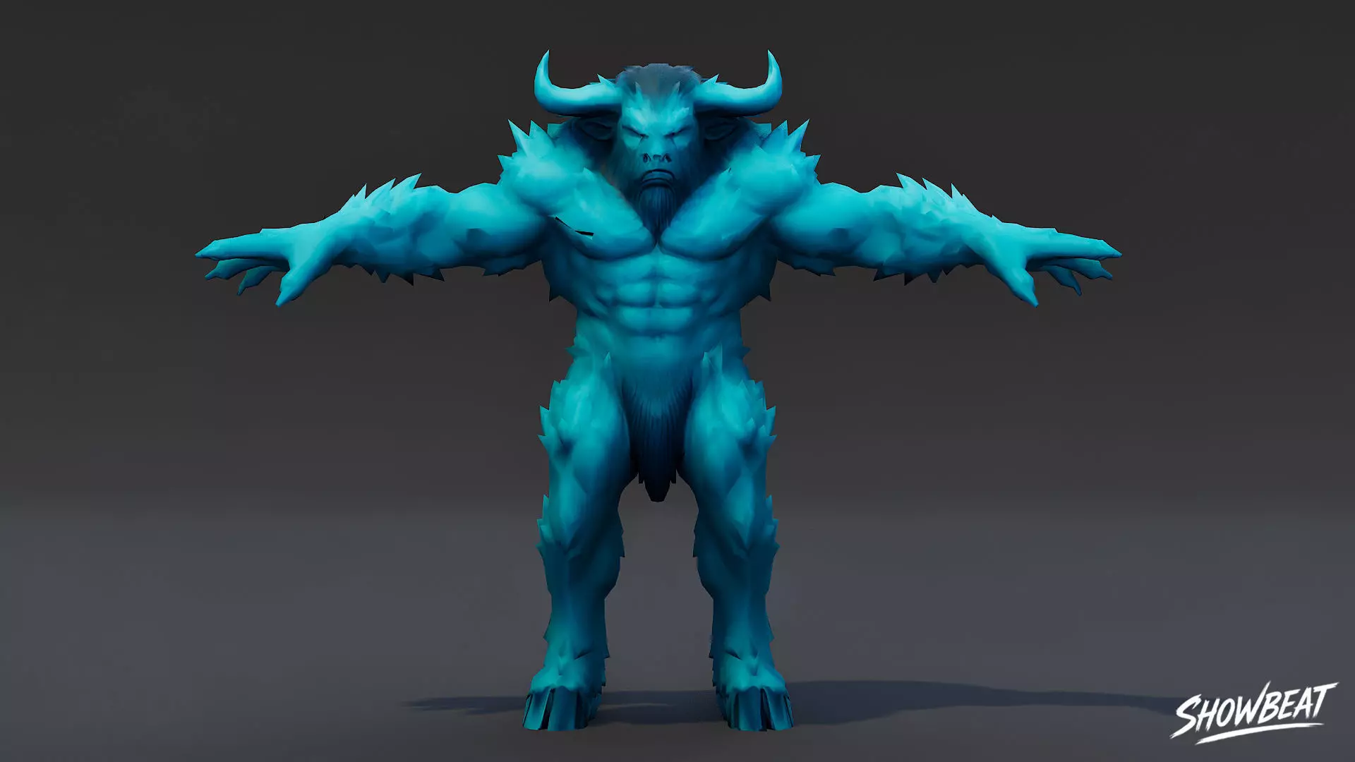 Complete Minotaur T-Pose Pack Low-poly 3D model_19