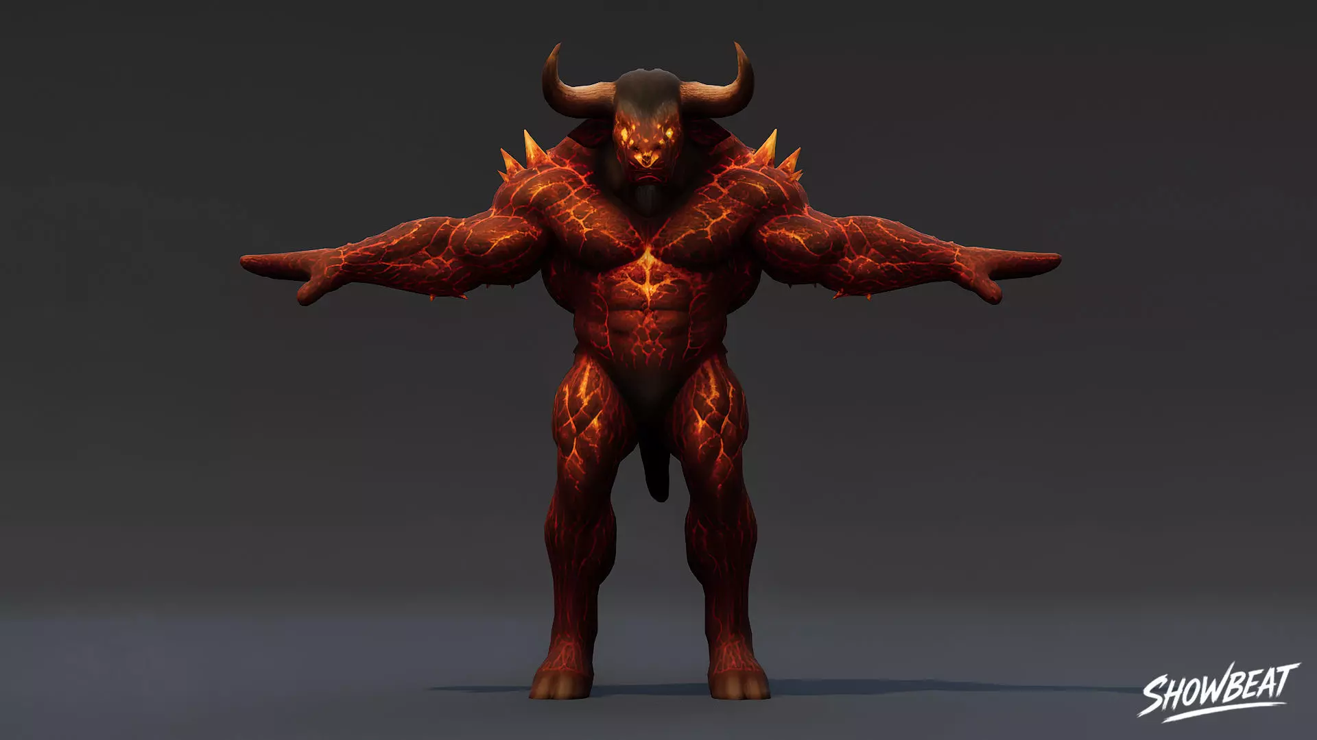 Complete Minotaur T-Pose Pack Low-poly 3D model_17