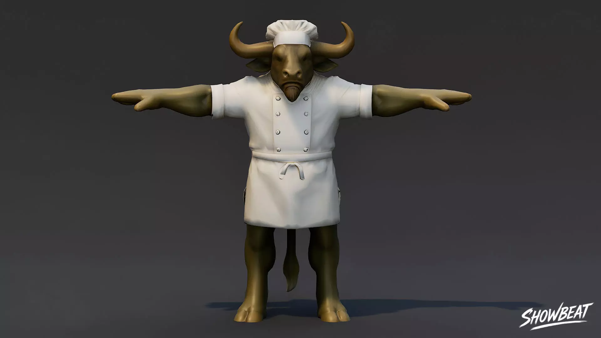 Complete Minotaur T-Pose Pack Low-poly 3D model_24